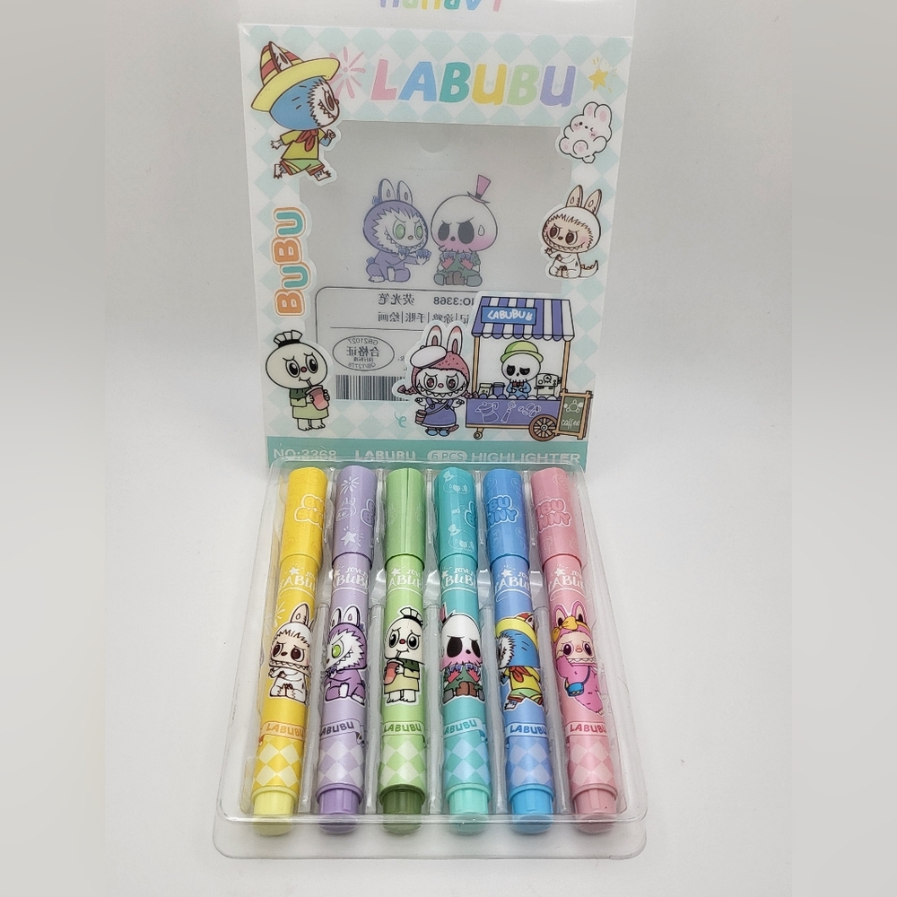 LABUBU 6-Pack Highlighters NEW
